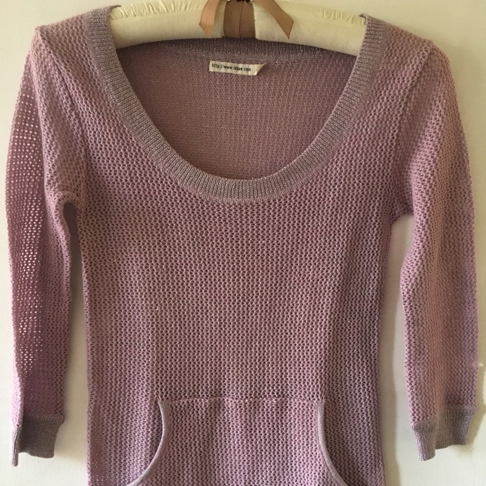 IZZUE (Hong Kong brand) Purple sparkle sweater
